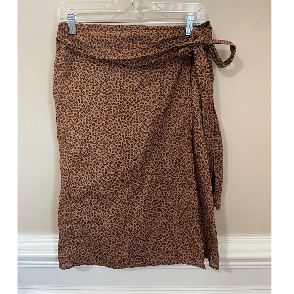 J.Crew Cotton Voile Side-tie Sarong In Leopard Print Size S NWT